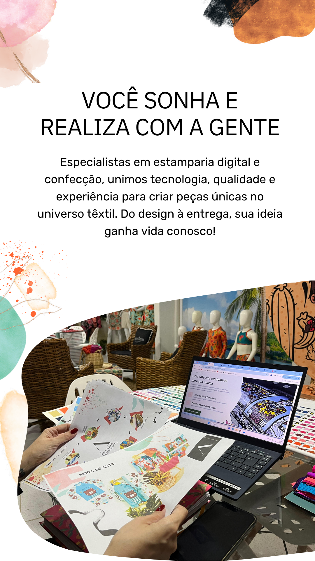Banner Mobile - VOCÊ SONHA E REALIZA COM A GENTE - Armazém da Estampa